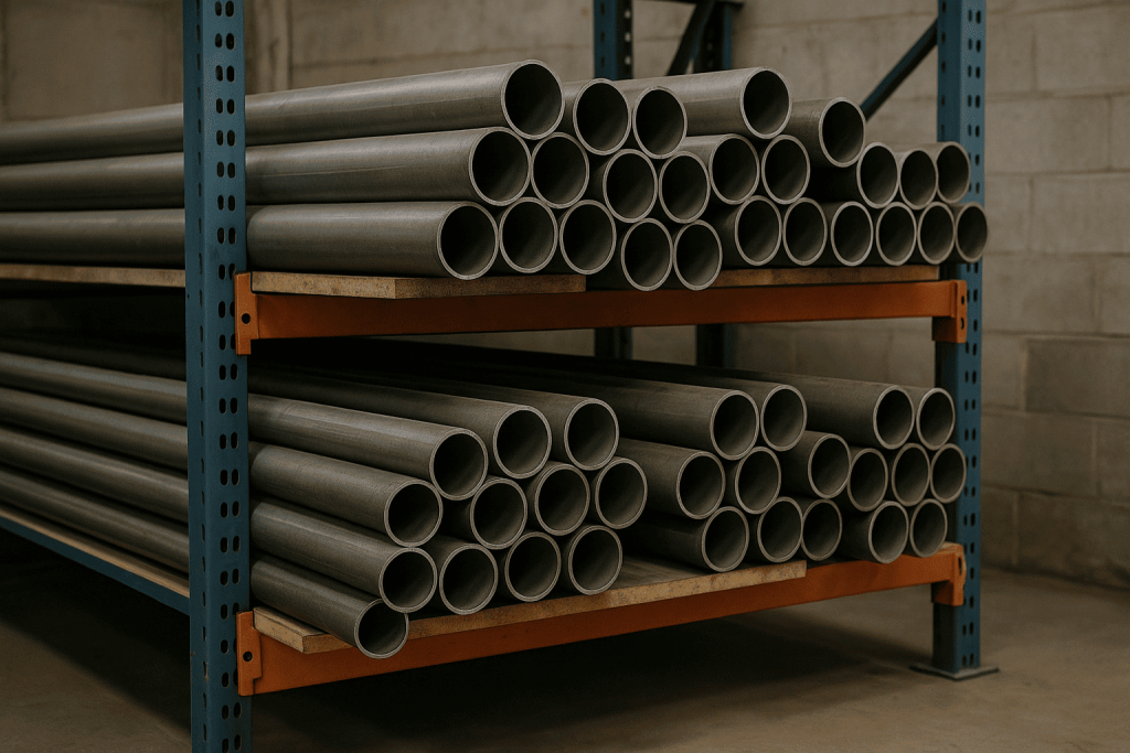 Як правильно зберігати труби на складі або в майстерні